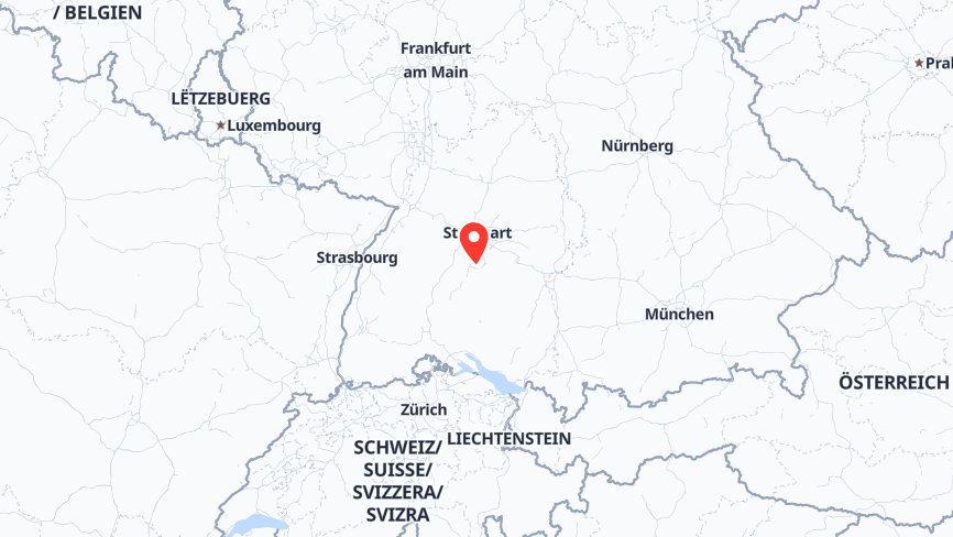 Map of the job locations