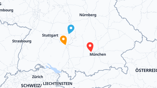 Map of company locations