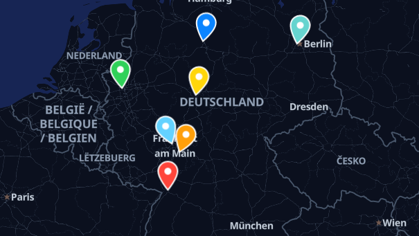 Map of company locations