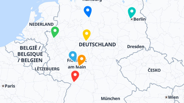 Map of company locations
