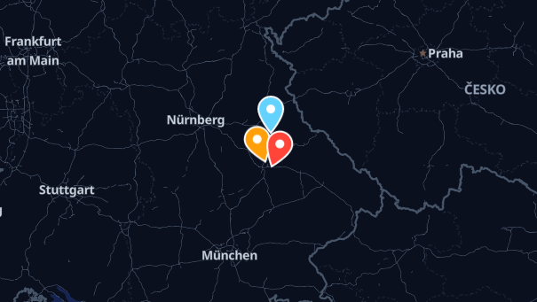 Map of company locations