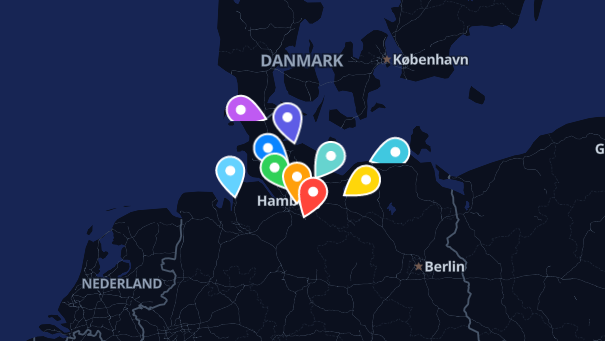 Map of company locations