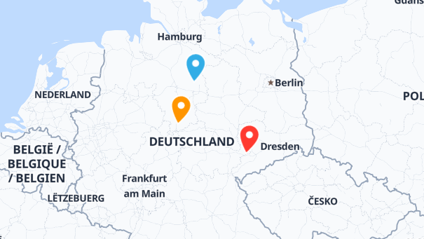 Map of company locations