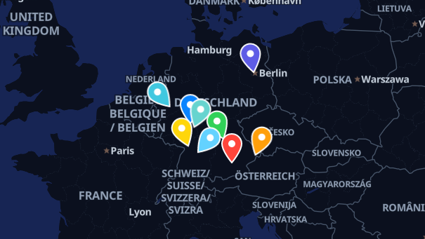 Map of company locations