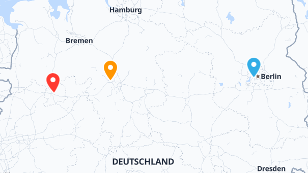 Map of company locations