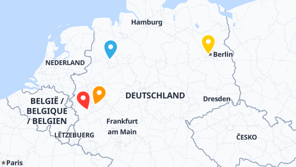 Map of company locations