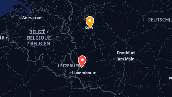 Map of company locations