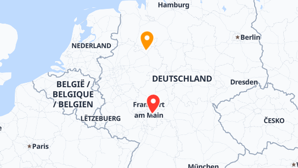 Map of company locations