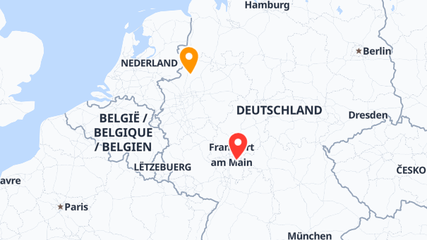 Map of company locations