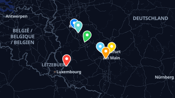 Map of company locations