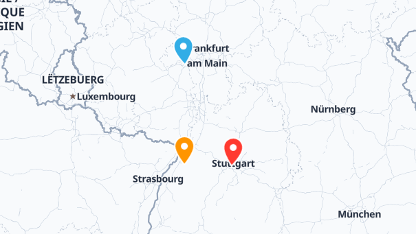 Map of company locations