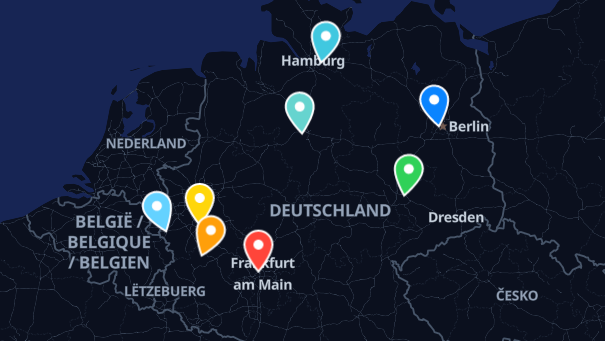 Map of company locations
