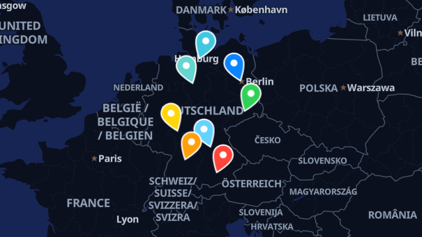 Map of company locations