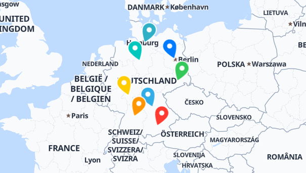 Map of company locations