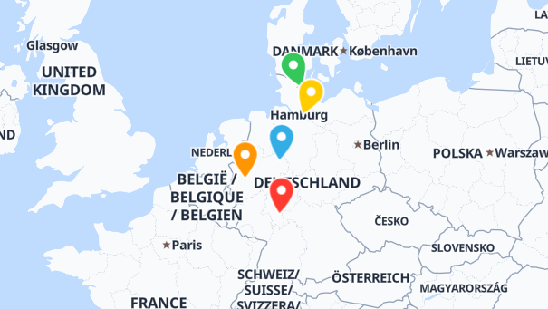 Map of company locations