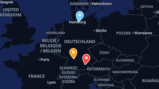 Map of company locations