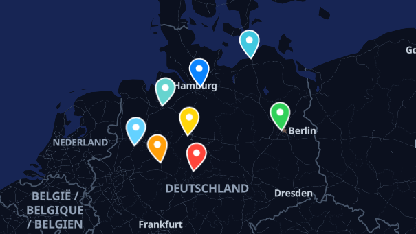Map of company locations