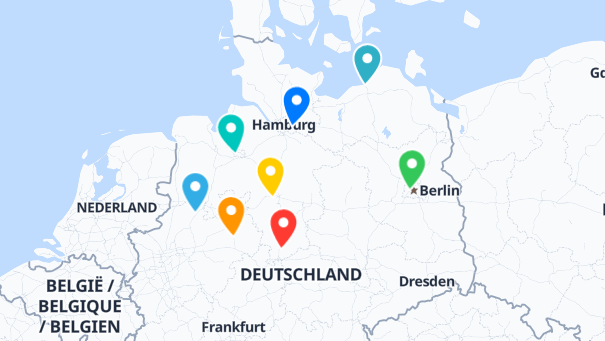 Map of company locations
