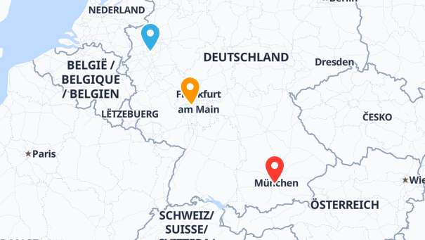 Map of company locations