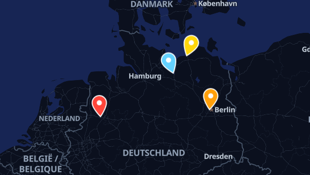 Map of company locations