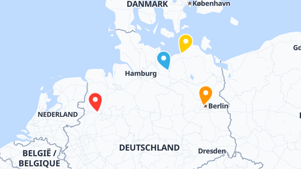 Map of company locations