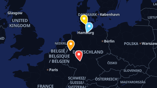 Map of company locations
