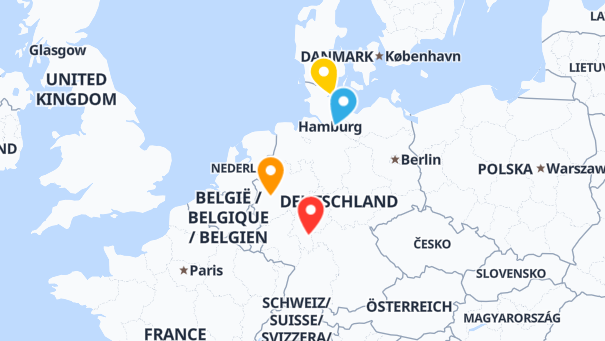 Map of company locations