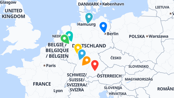 Map of company locations