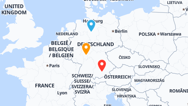 Map of company locations