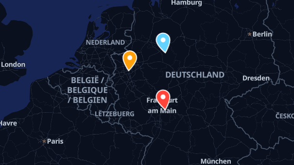 Map of company locations