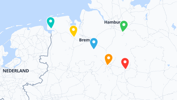 Map of company locations