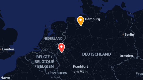 Map of company locations