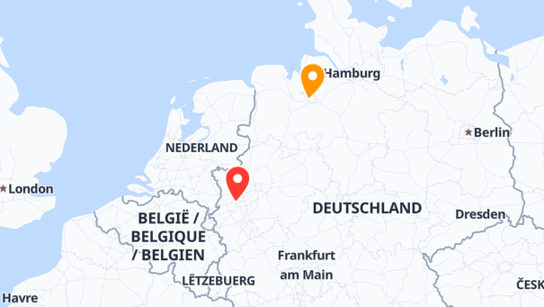 Map of company locations