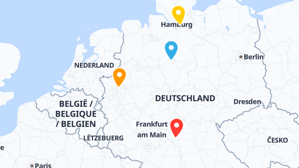 Map of company locations