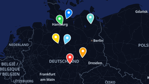 Map of company locations