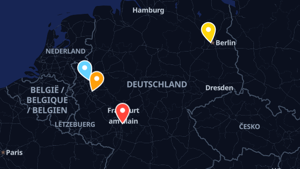 Map of company locations