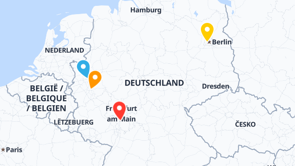 Map of company locations