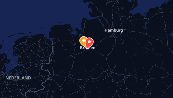 Map of company locations
