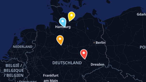 Map of company locations