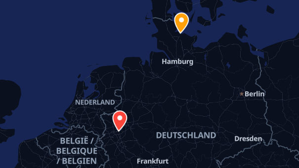 Map of company locations