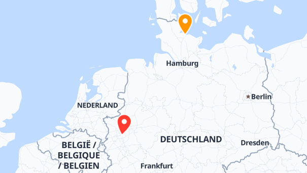 Map of company locations