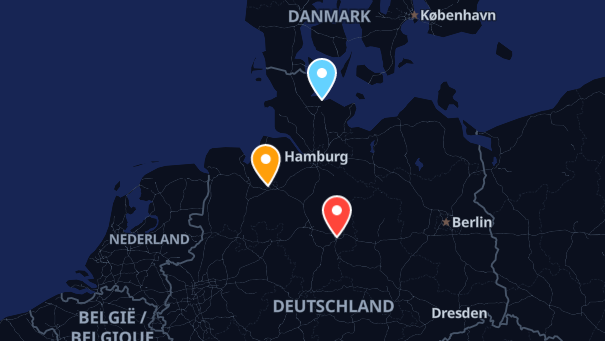 Map of company locations