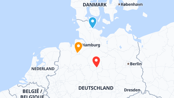 Map of company locations