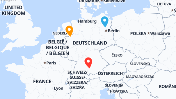 Map of company locations