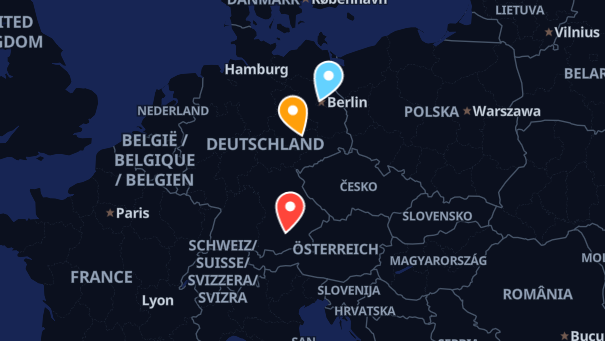 Map of company locations