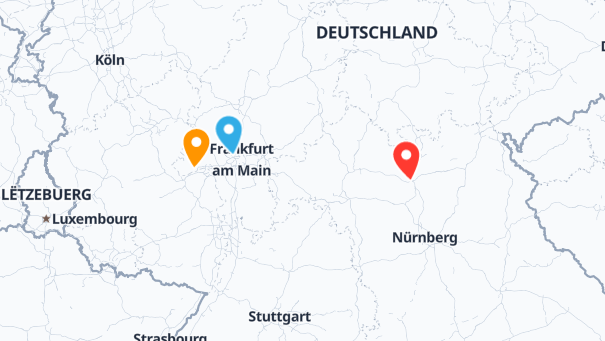 Map of company locations