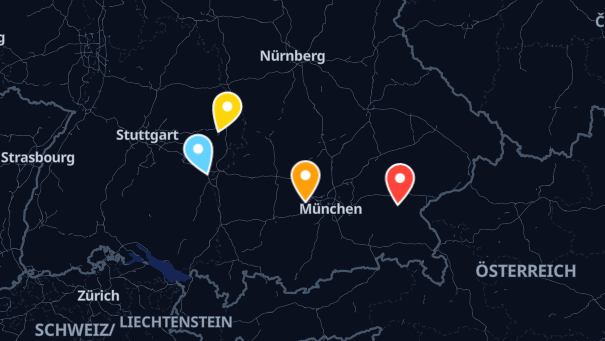 Map of company locations