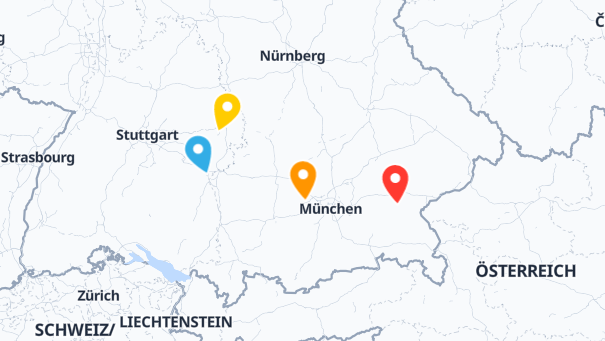 Map of company locations