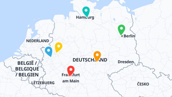 Map of company locations