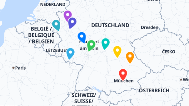 Map of company locations